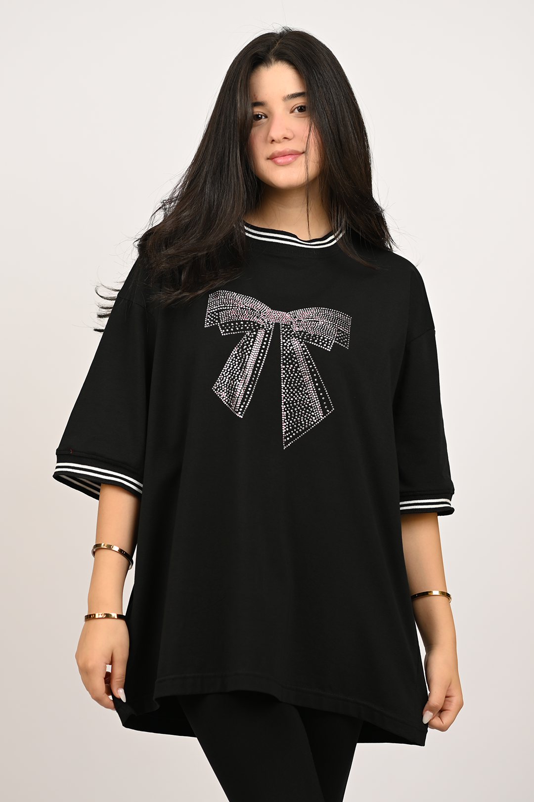 Strass Bow T-Shirt