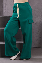 Pocket Cover Wide Leg Pants