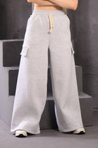 Pocket Cover Wide Leg Pants