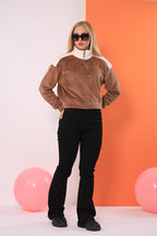 Fur Shoulder Sweatshirt