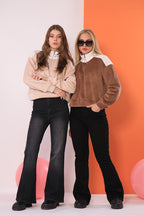 Fur Shoulder Sweatshirt