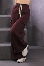 Pocket Cover Wide Leg Pants