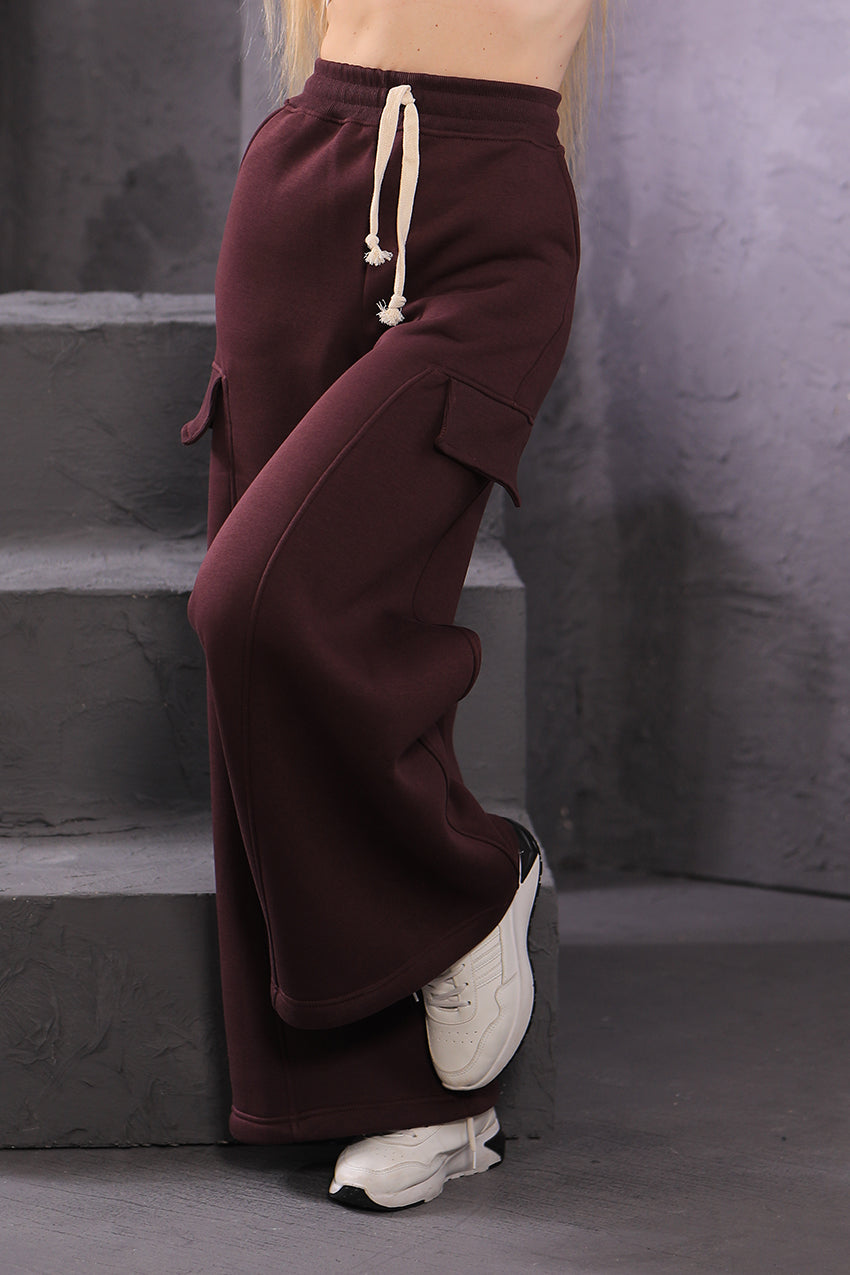 Pocket Cover Wide Leg Pants