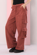 Suede Cargo Pants