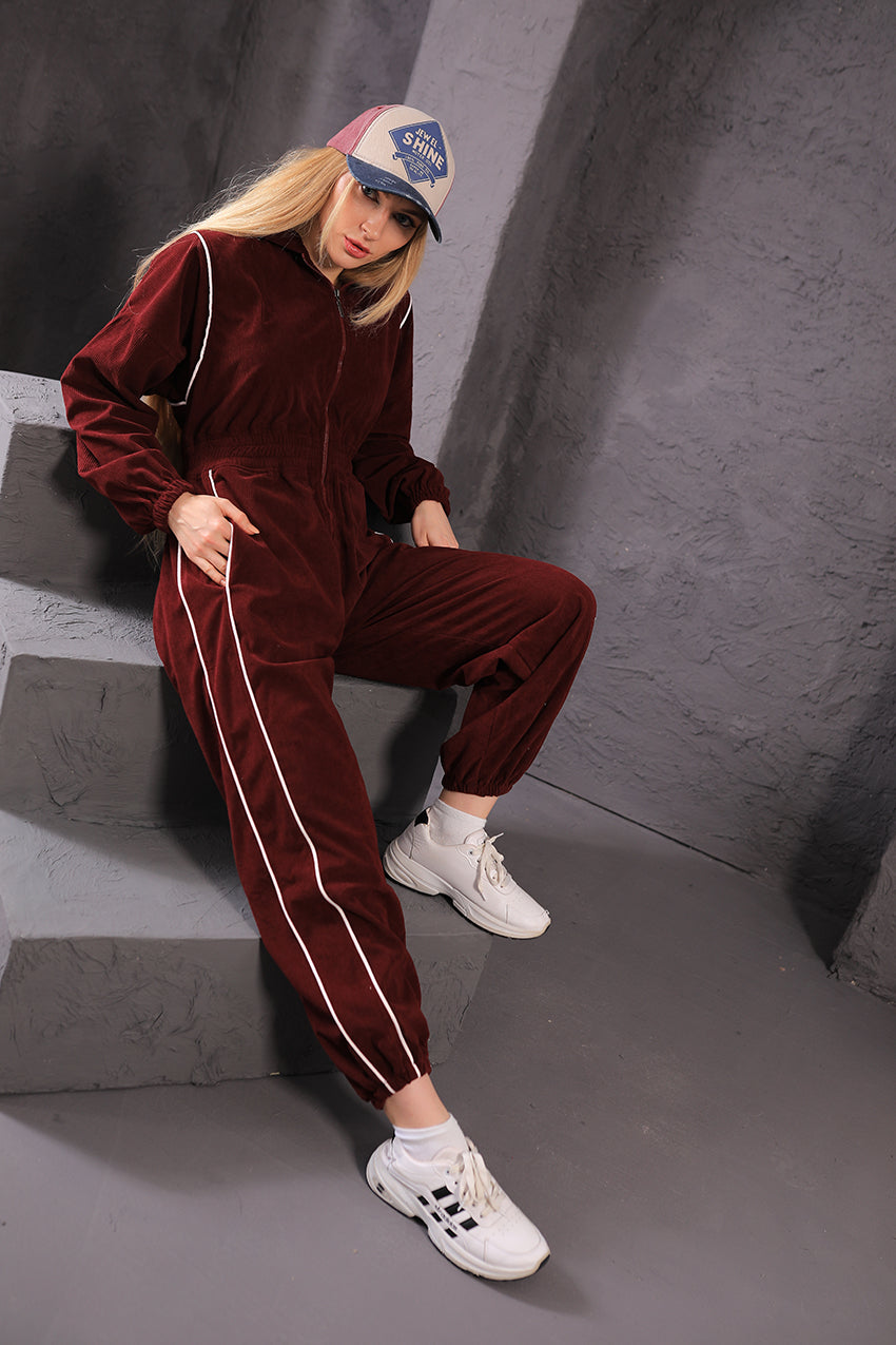 Ribbed Velvet Jumpsuit