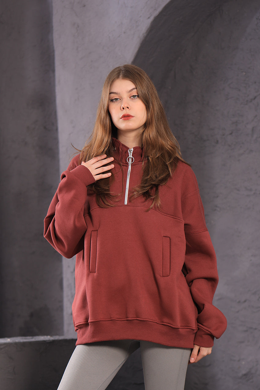 Double Collar Sweatshirt