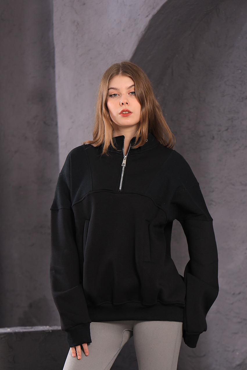 Double Collar Sweatshirt