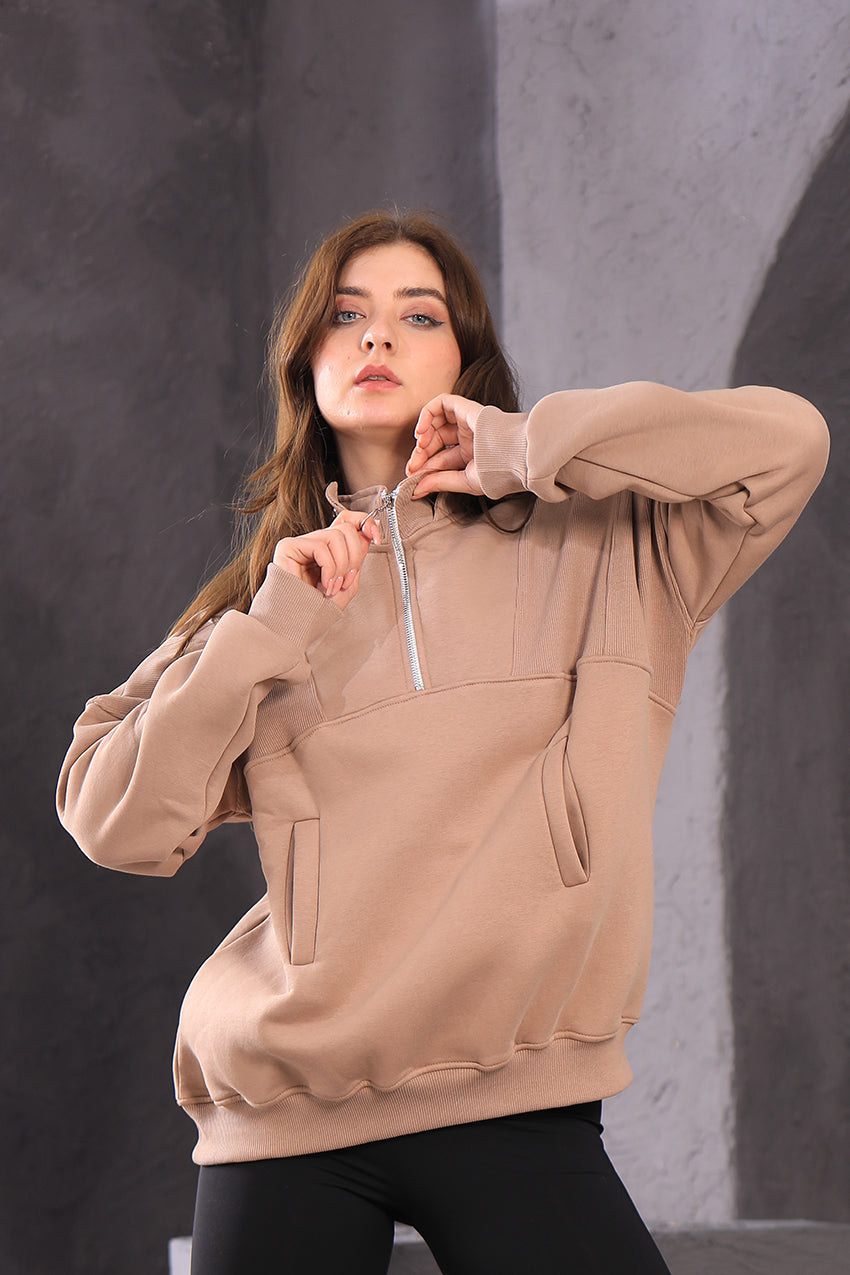 Double Collar Sweatshirt