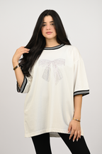 Strass Bow T-Shirt